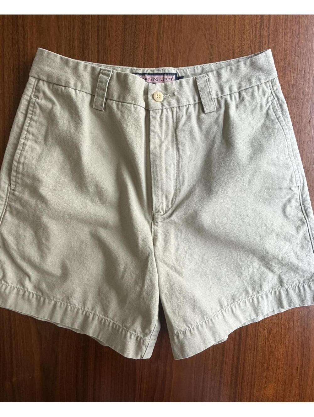 Vineyard Vines Beige Cotton Chino Shorts - Size 30